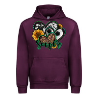 Mauve Wine soccer hearts Urban Hoodie - Jasminsmagicworld