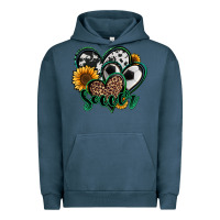 Pigment Midnight Navy soccer hearts Urban Hoodie - Jasminsmagicworld