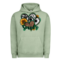 Pigment Oil Green soccer hearts Urban Hoodie - Jasminsmagicworld