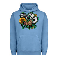 Pigment Pebble Blue soccer hearts Urban Hoodie - Jasminsmagicworld
