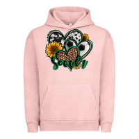 Pigment Salmon soccer hearts Urban Hoodie - Jasminsmagicworld