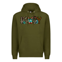 Army Green howdy Premium Hoodie - CowhideDigitalArt