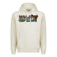 Oatmeal Heather howdy Premium Hoodie - CowhideDigitalArt