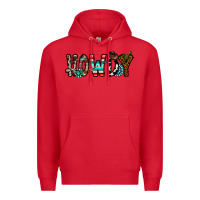 Red howdy Premium Hoodie - CowhideDigitalArt