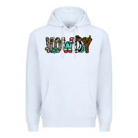 White howdy Premium Hoodie - CowhideDigitalArt