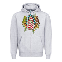 Heather Grey little debbie tree cakes sunflower gemstone Zipper Hoodie - JahusDesignShop