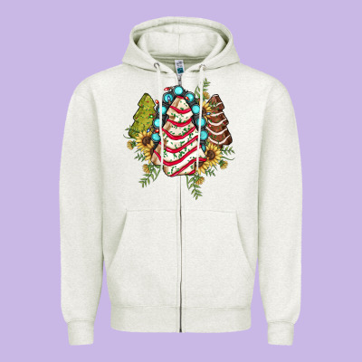 Little Debbie Tree Cakes Sunflower Gemstone Zipper Hoodie Designed By Jahusdesignshop