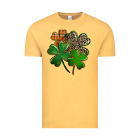 Vintage Mustard leopard shamrock Vintage Tee - FaDigitalArtStudio