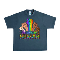 Midnight Navy We Are All Human Urban Heavy Tee - BundleAndBundleShop