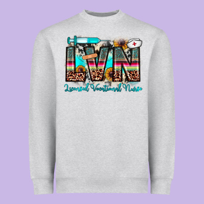 Lvn Licensed Vocational Nurse Heavyweight Sweatshirt Designed By Jahusdesignshop