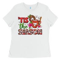White tis the season baseball coffee mug Ladies Tee - FaDigitalArtStudio