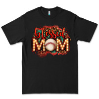 Black blessed baseball mom lightbulb letters Premium Tee - OliviaCreatesArt