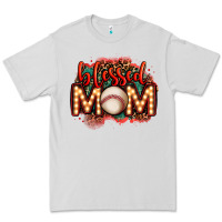 Dove Grey blessed baseball mom lightbulb letters Premium Tee - OliviaCreatesArt