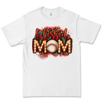White blessed baseball mom lightbulb letters Premium Tee - OliviaCreatesArt