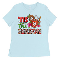 Baby Blue tis the season baseball coffee mug Ladies Tee - FaDigitalArtStudio