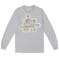 Moon Dust Autism Puzzle Piece Words Autistic Long Sleeve Tee - CowhideDigitalArt
