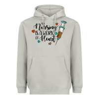 Moon Dust nursing i̇s a work of heart Heavyweight Hoodie - JahusDesignShop