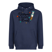 Navy nursing i̇s a work of heart Heavyweight Hoodie - JahusDesignShop