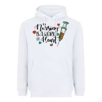 White nursing i̇s a work of heart Heavyweight Hoodie - JahusDesignShop