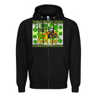 Black a little dirt never hurt st patrick s bulldozer Zipper Hoodie - JahusDesignShop