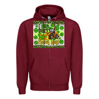 Burgundy a little dirt never hurt st patrick s bulldozer Zipper Hoodie - JahusDesignShop