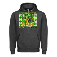 Charcoal Heather a little dirt never hurt st patrick s bulldozer Zipper Hoodie - JahusDesignShop