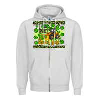 Dove Grey a little dirt never hurt st patrick s bulldozer Zipper Hoodie - JahusDesignShop