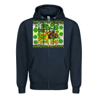 Navy a little dirt never hurt st patrick s bulldozer Zipper Hoodie - JahusDesignShop