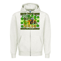 Oatmeal Heather a little dirt never hurt st patrick s bulldozer Zipper Hoodie - JahusDesignShop
