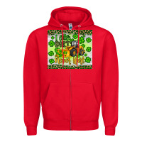 Red a little dirt never hurt st patrick s bulldozer Zipper Hoodie - JahusDesignShop