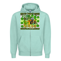 Seafoam a little dirt never hurt st patrick s bulldozer Zipper Hoodie - JahusDesignShop