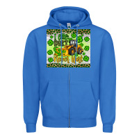 True Royal a little dirt never hurt st patrick s bulldozer Zipper Hoodie - JahusDesignShop