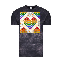 Cloud Black Pride lgbtq hearts and daisy seamless pattern Vintage Tee - BundleAndBundleShop