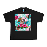 Black nail tools and polish with flowers and tooled leather seamless pattern Urban Heavy Tee - BundleAndBundleShop