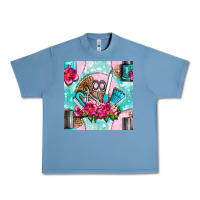Pebble Blue nail tools and polish with flowers and tooled leather seamless pattern Urban Heavy Tee - BundleAndBundleShop