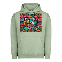 Pigment Oil Green nurse hearts Urban Hoodie - Jasminsmagicworld