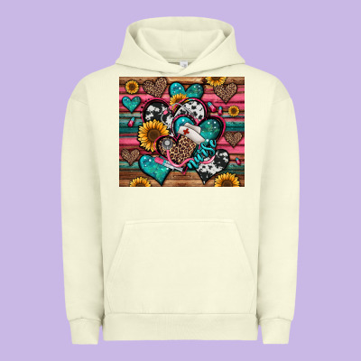 Nurse Hearts Urban Hoodie Designed By Jasminsmagicworld