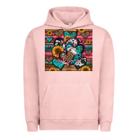 Pigment Salmon nurse hearts Urban Hoodie - Jasminsmagicworld