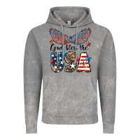 Cloud Rock Western God Bless The USA 4th of July Vintage Hoodie - LillyAllenDesigns