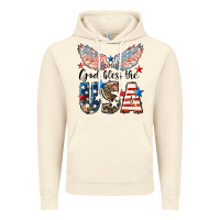 Vintage Artic Western God Bless The USA 4th of July Vintage Hoodie - LillyAllenDesigns