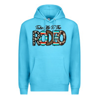 Ocean Blue take me to the rodeo Premium Hoodie - CowhideDigitalArt