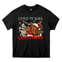 Black herd it was christmas Heavy Core Tee - CowGirlArtShop