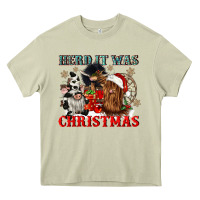 Mossy herd it was christmas Heavy Core Tee - CowGirlArtShop