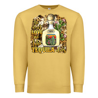 Antique Gold he don't love me like tequila does Premium Sweatshirt - JahusDesignShop