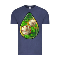 Vintage Denim st.patrick's teardrop earrings Vintage Tee - FaDigitalArtStudio