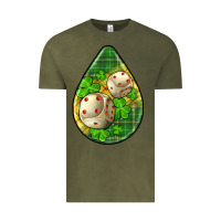 Vintage Olive st.patrick's teardrop earrings Vintage Tee - FaDigitalArtStudio