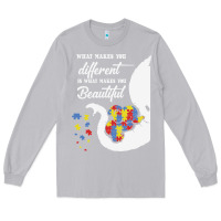 Moon Dust Autism Different Makes You Beautiful Long Sleeve Tee - CowhideDigitalArt