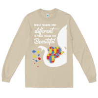 Mushroom Autism Different Makes You Beautiful Long Sleeve Tee - CowhideDigitalArt