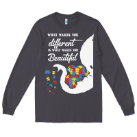 Smoke Autism Different Makes You Beautiful Long Sleeve Tee - CowhideDigitalArt