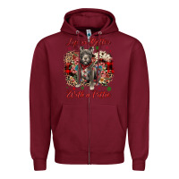 Burgundy Christmas life is better with a pittie Zipper Hoodie - JahusDesignShop
